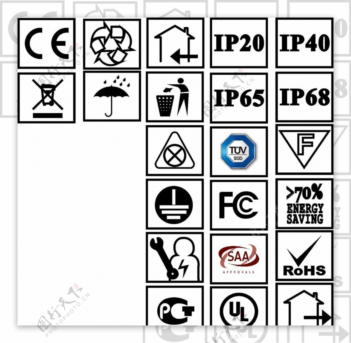 LED各种符号设计原始图汇集图片