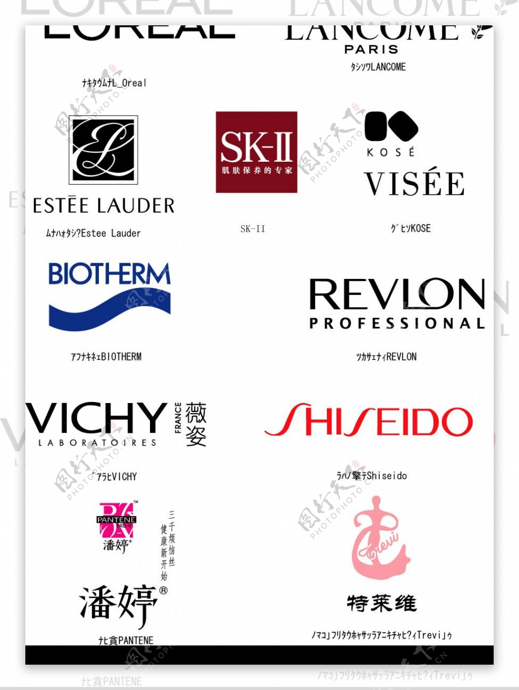 世界知名化妆品品牌标志图片