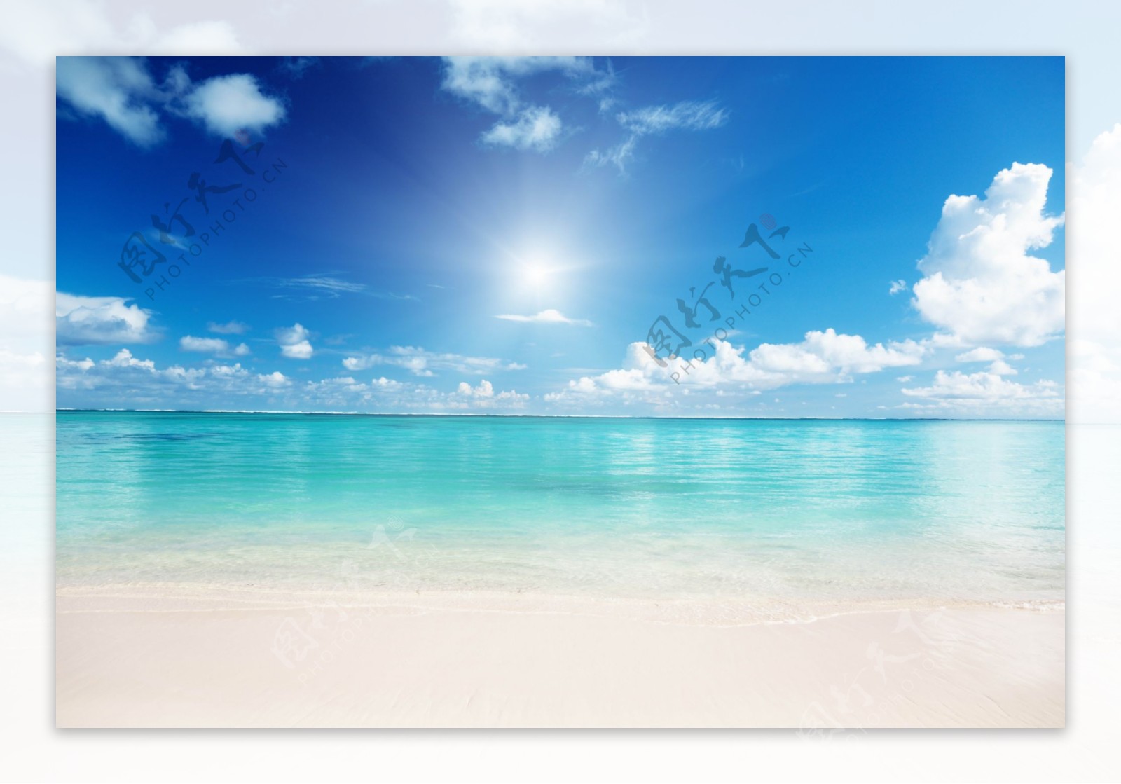 阳光,热带天堂,夏天,大海,棕榈树,岛屿,4K风景壁纸-千叶网