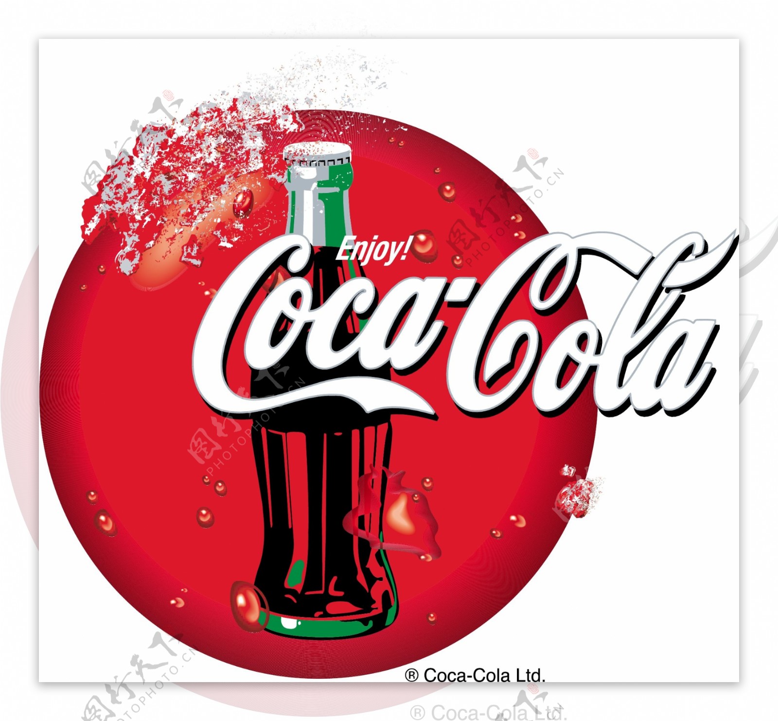 可口可乐标志矢量图片