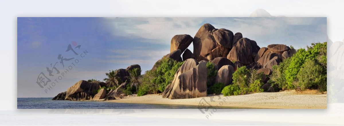塞舌尔岛银色沙滩图片