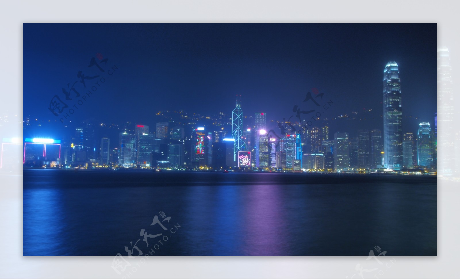 香港维多利亚港湾夜景图片