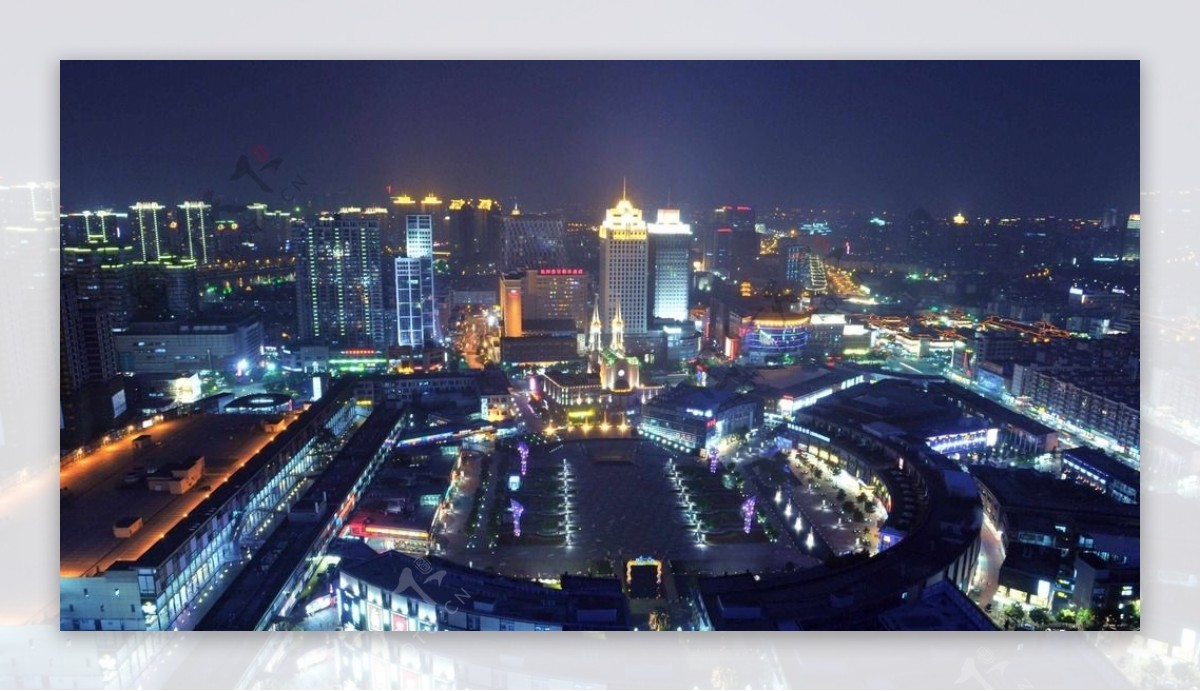 宁波城市夜景图图片