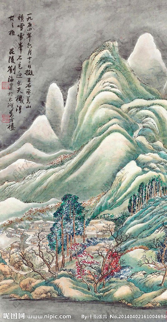 万山积雪图片