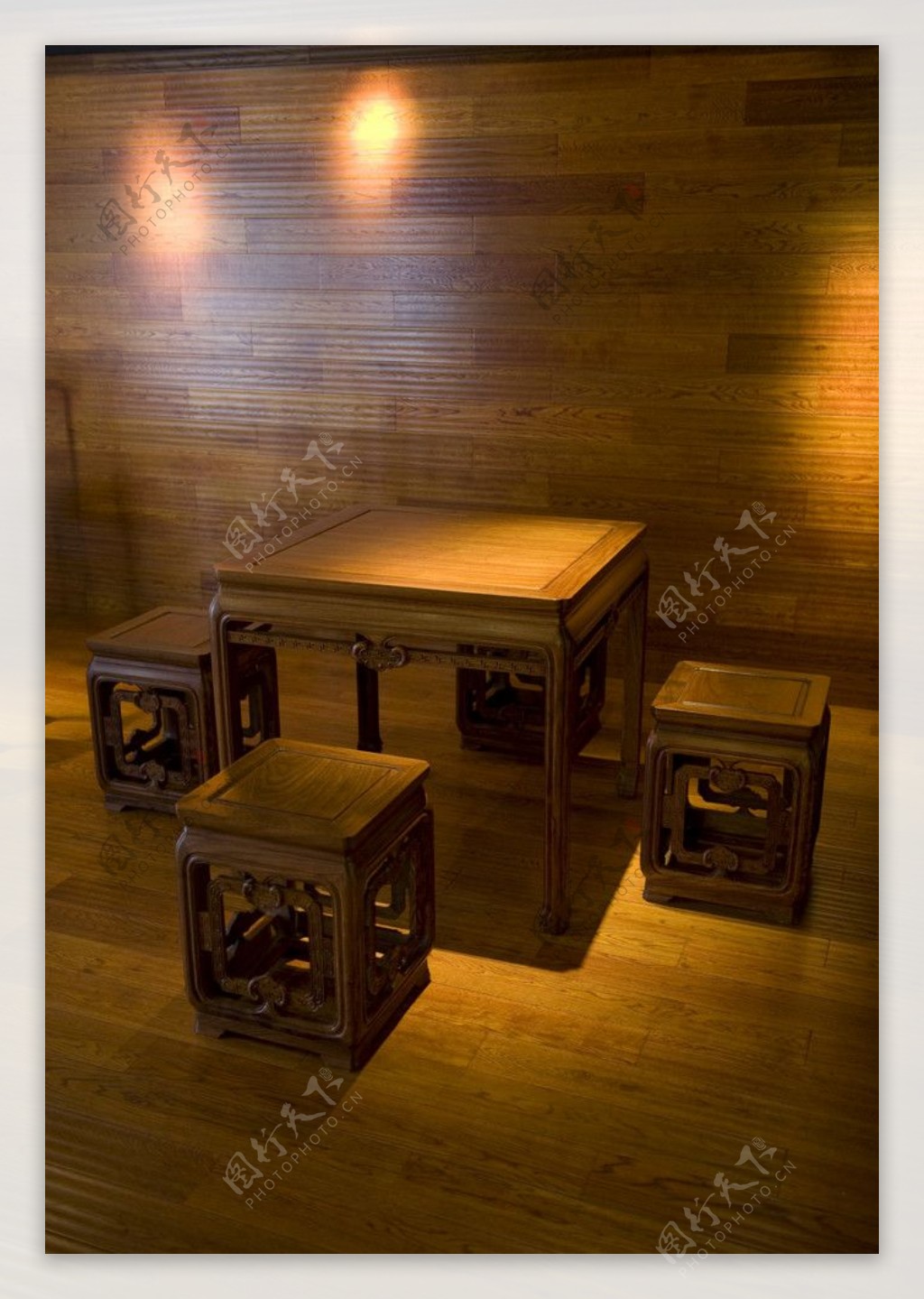 红木家具明式四方桌图片