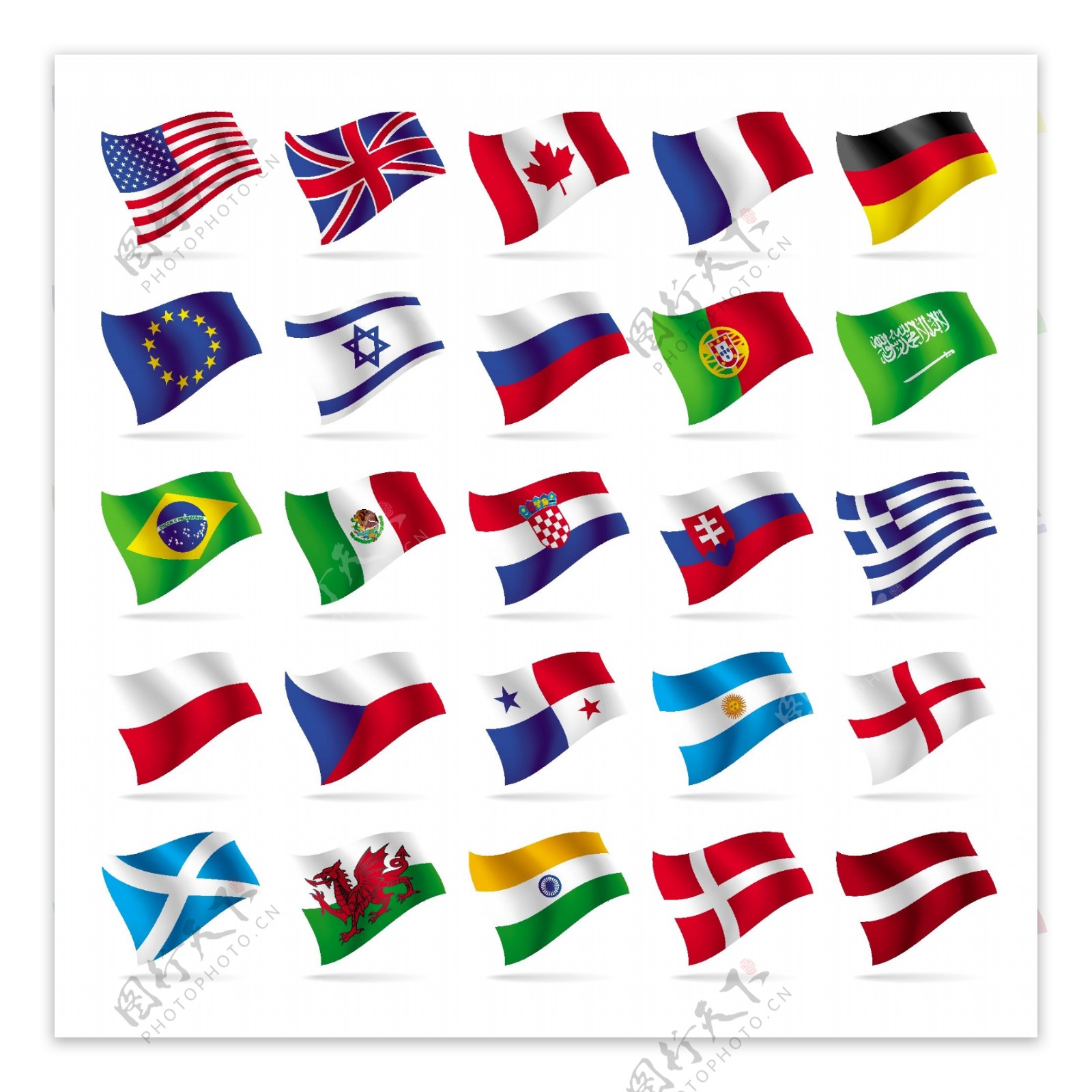 世界国旗图标图片