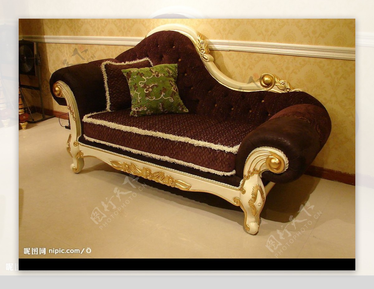 经典欧式家具贵妃椅图片