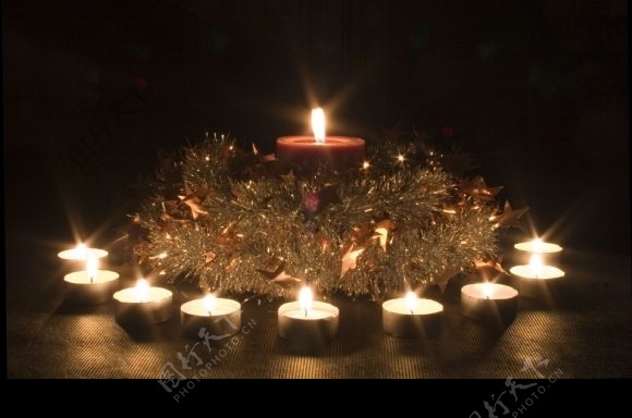 圣诞蜡烛图片