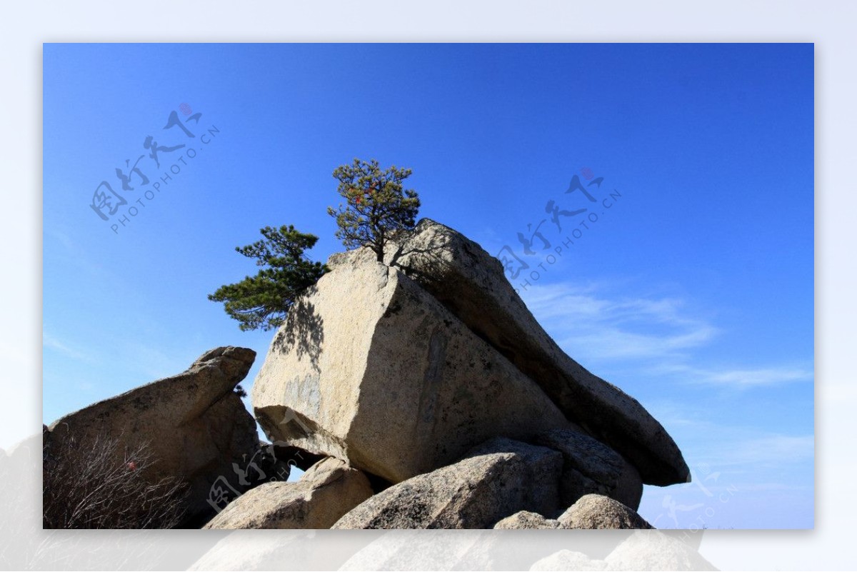 一览众山小山顶图片