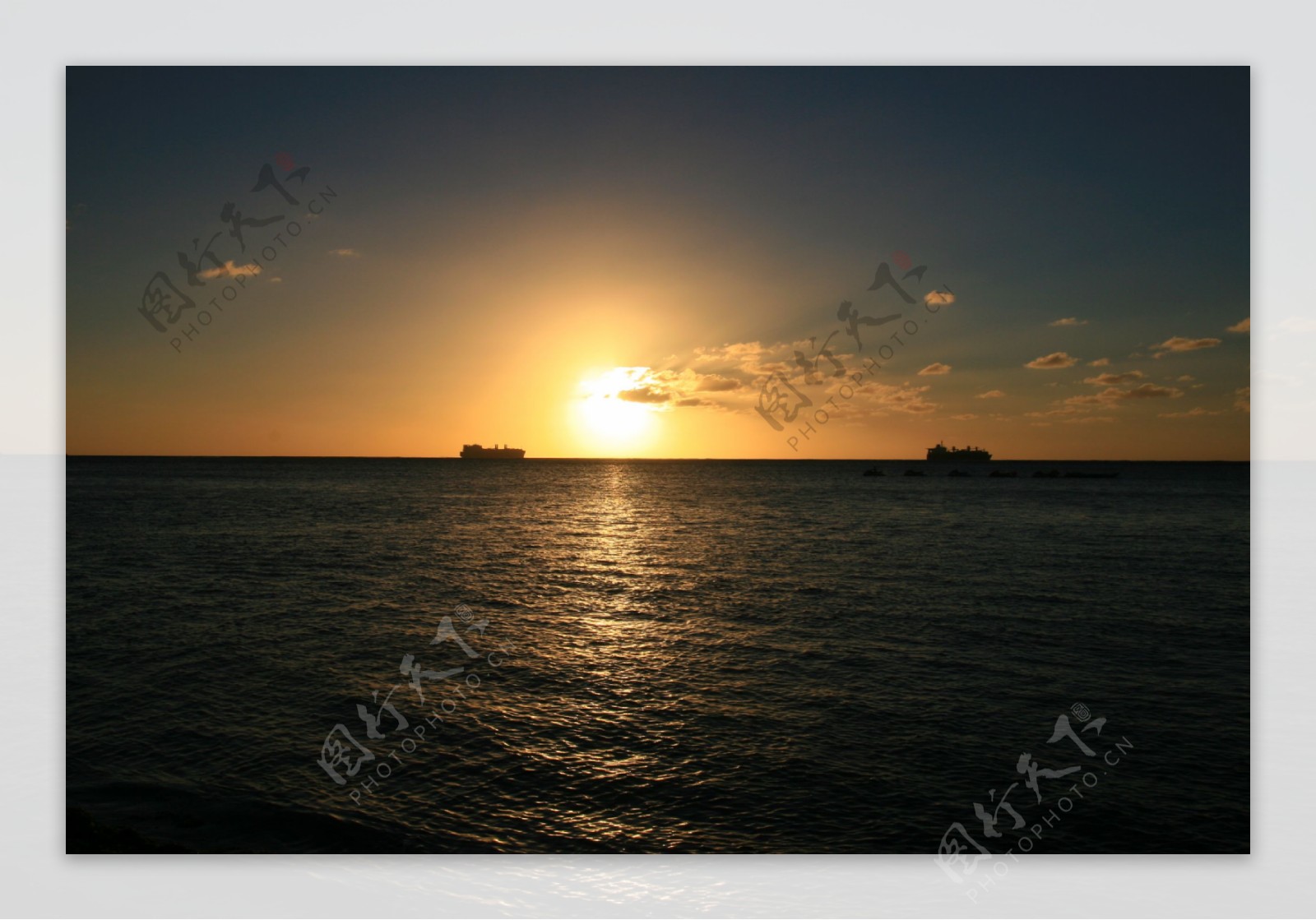 太平洋夕阳美景图片