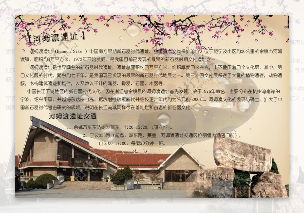 宁波旅游手册之河姆渡遗址图片
