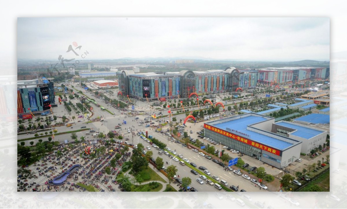 华南城俯瞰图全景图片
