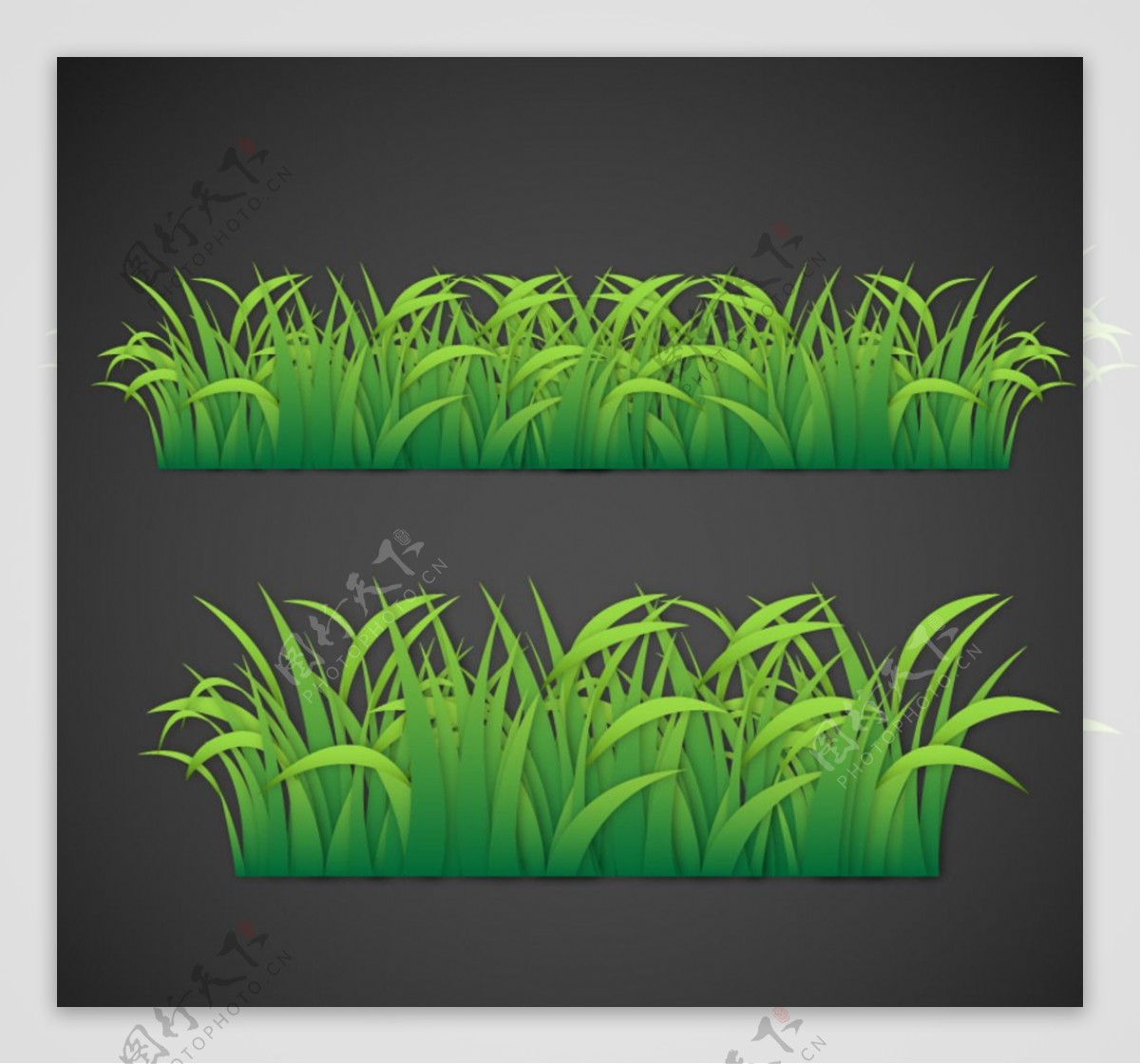 绿色草丛设计矢量图片