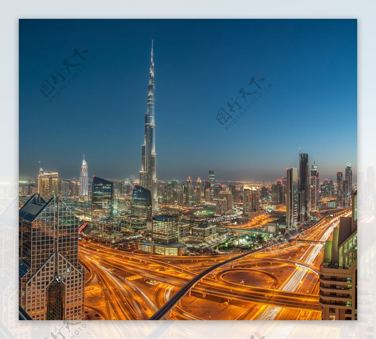 迪拜夜景天际线-都市高清壁纸预览 | 10wallpaper.com
