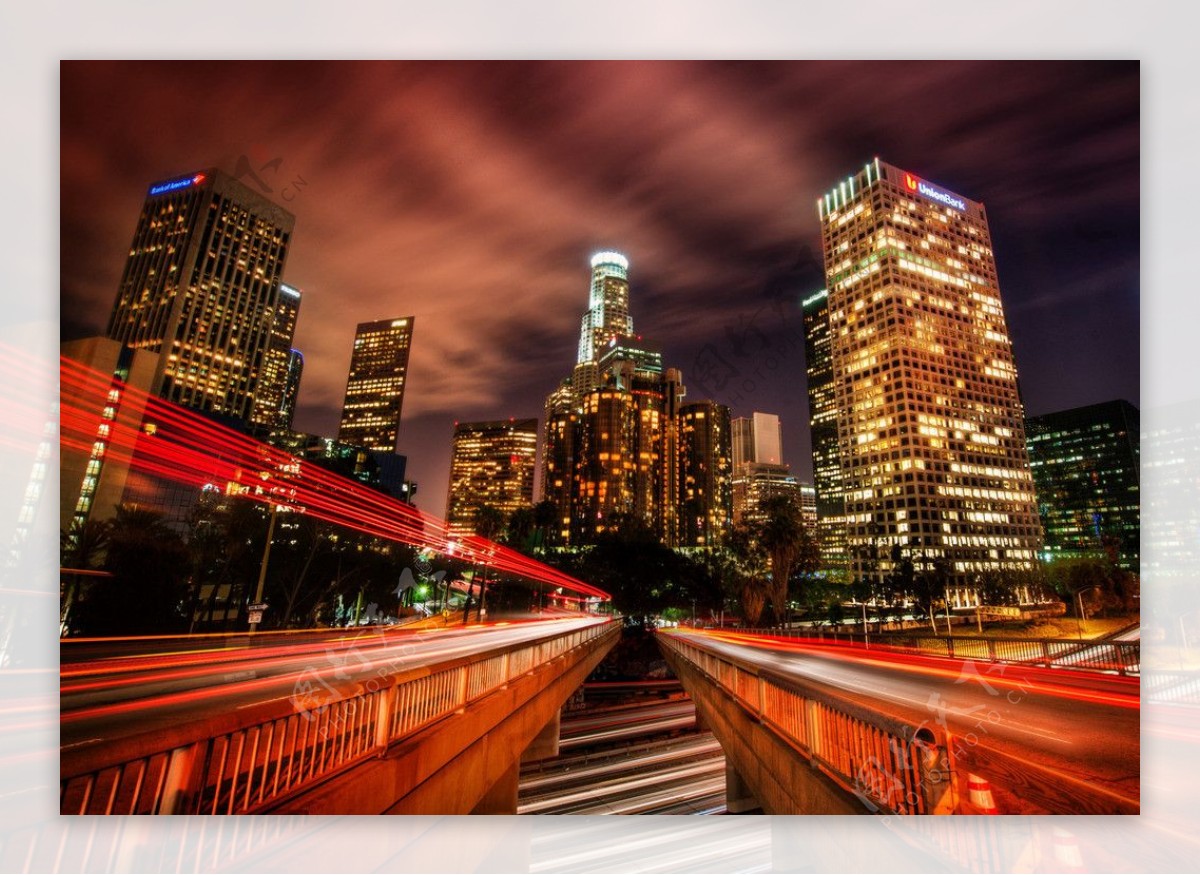 洛杉矶美国全景夜-城市高清壁纸预览 | 10wallpaper.com