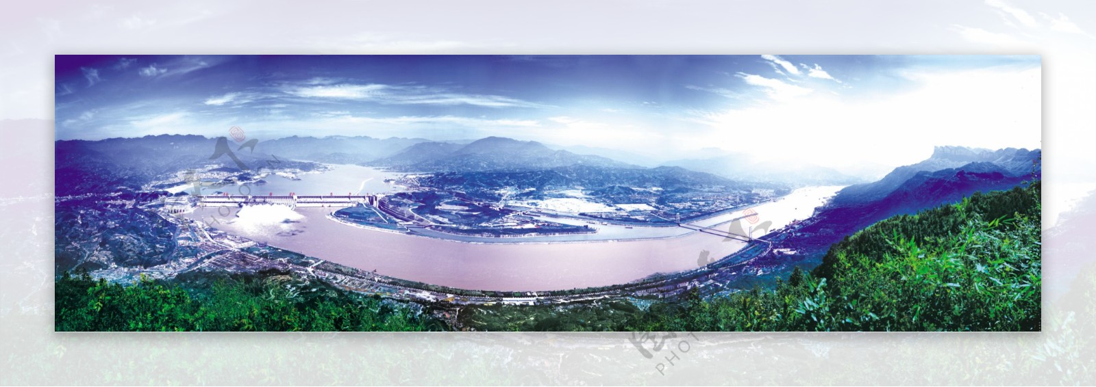 三峡大坝全景图片