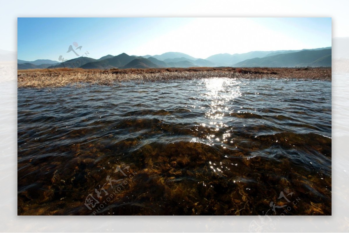 清澈见底的泸沽湖图片