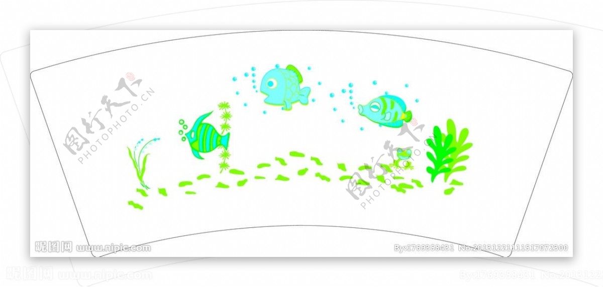 鱼海底世界纸杯图片