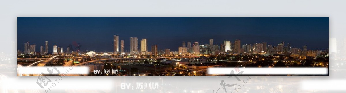 美国迈阿密城市夜景图片