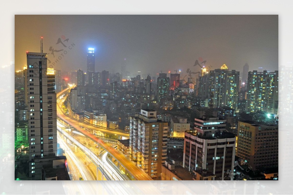 广州城市立交桥夜景图片