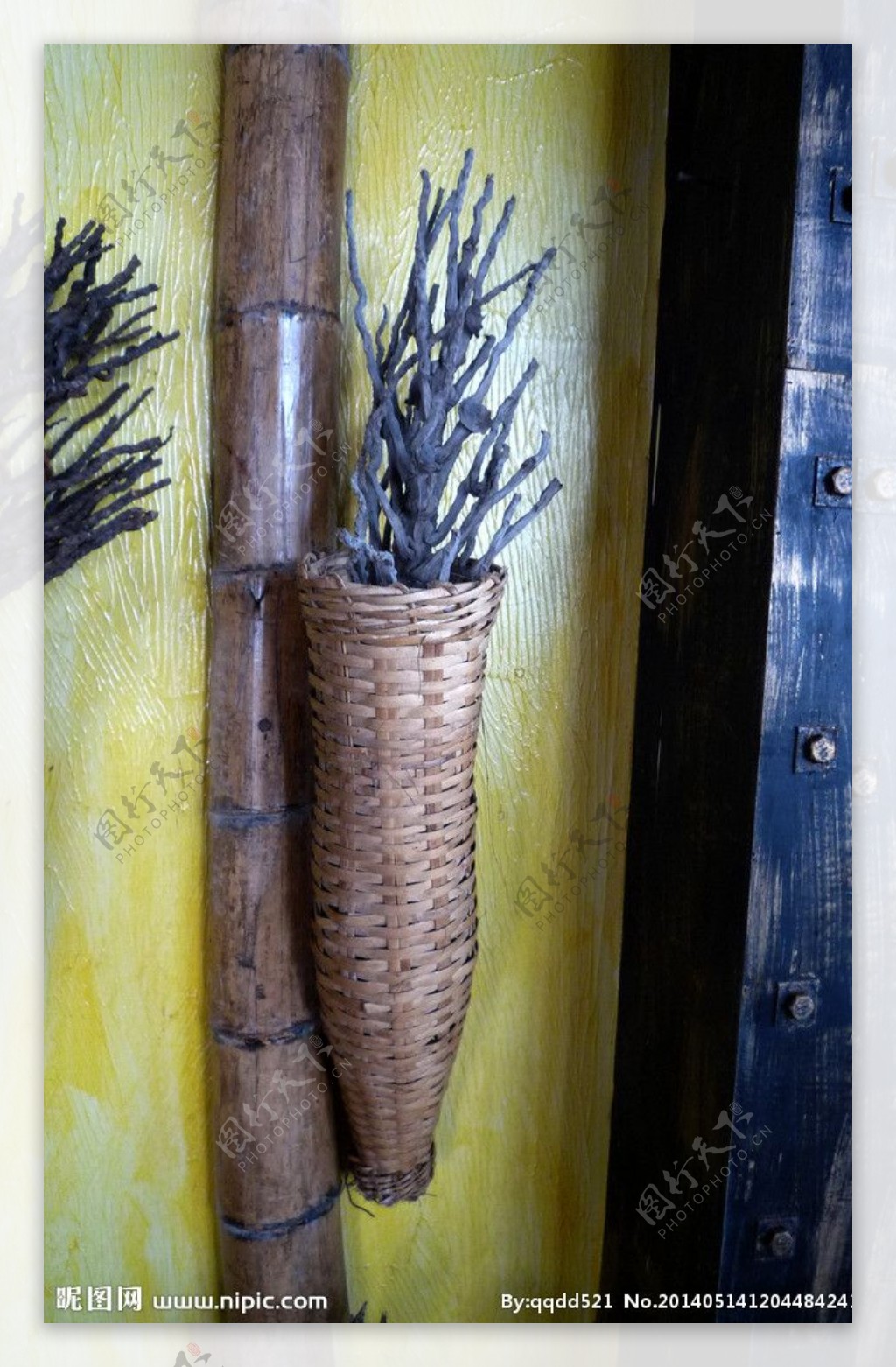编织竹篓图片