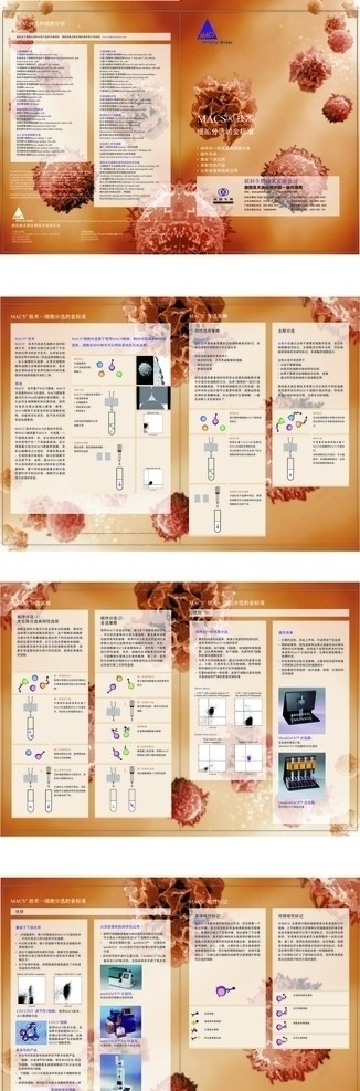AI矢量宣传册画册细胞试剂生物图片