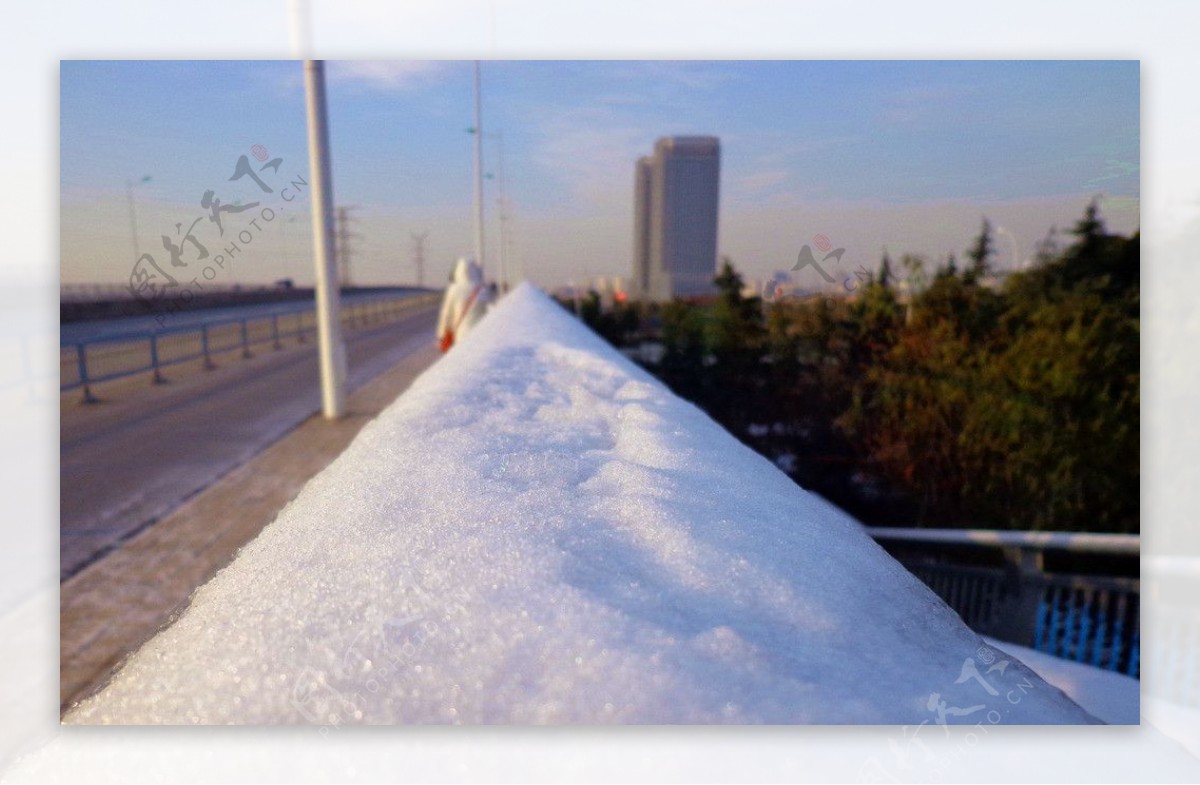 下雪后图片