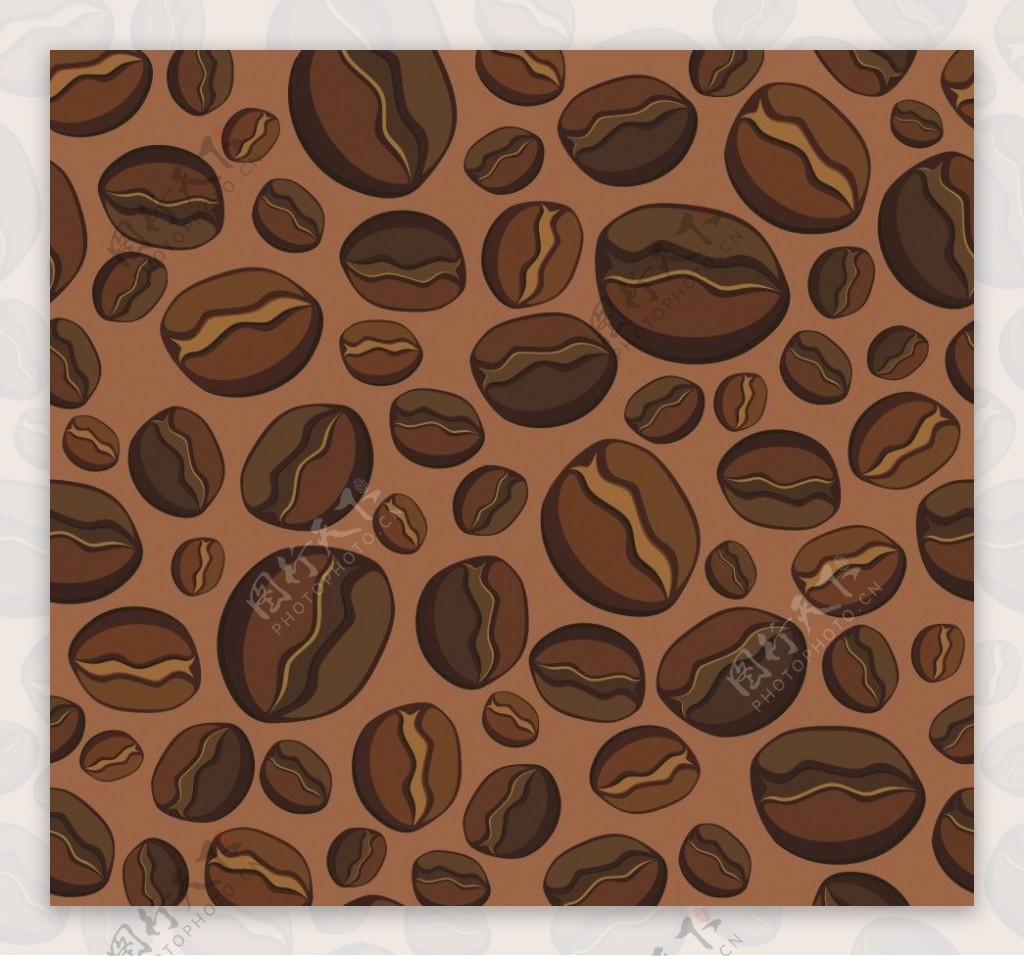 咖啡豆矢量图片