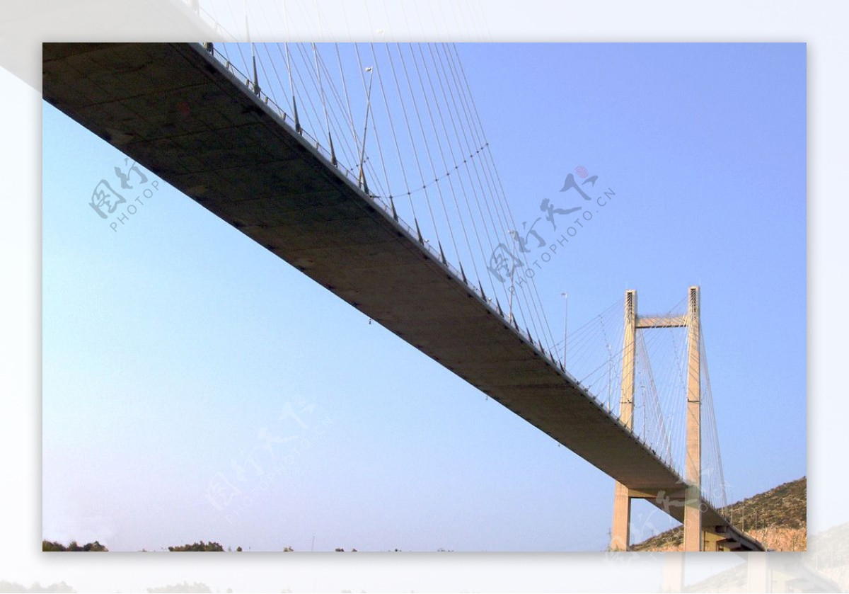 吊桥建筑特写图片