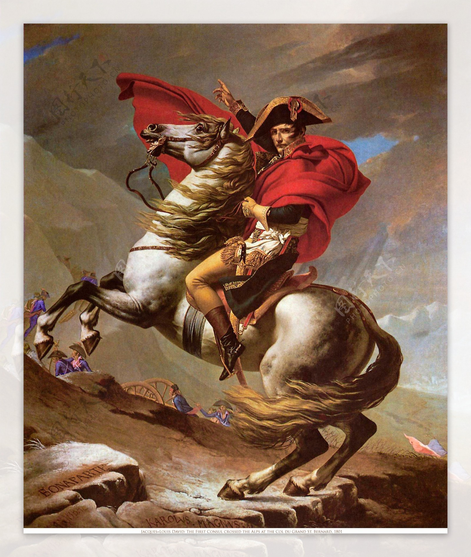 拿破仑油画凯旋征服骑马图片