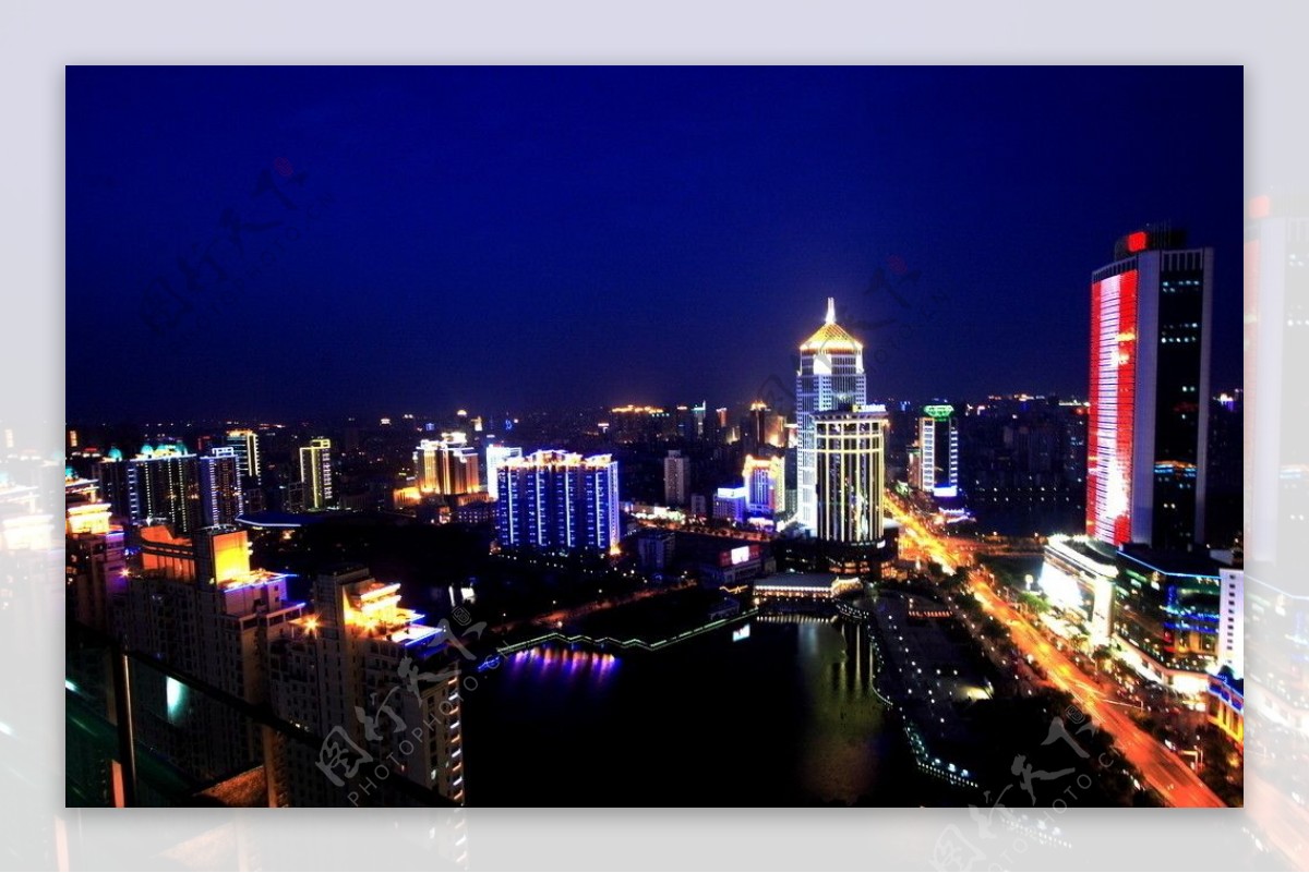 武汉西北湖夜景图片