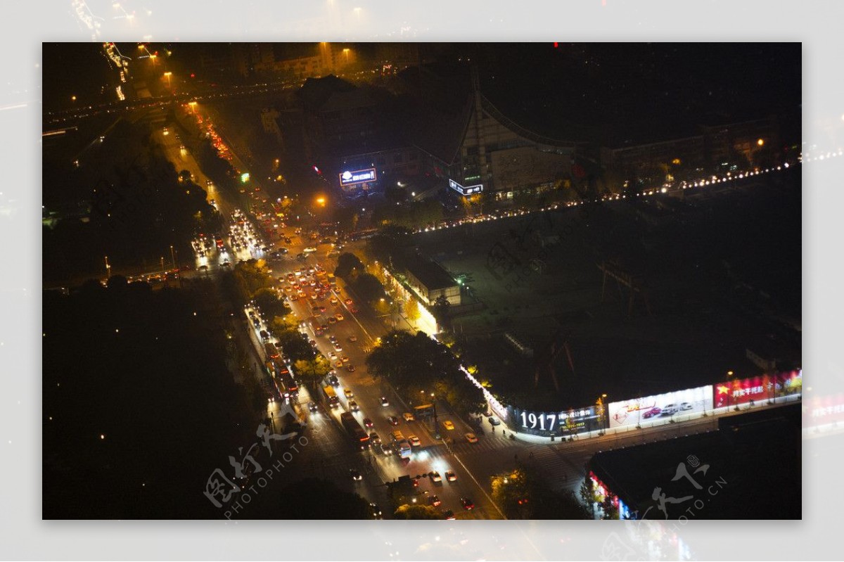 杭城雾霾夜图片