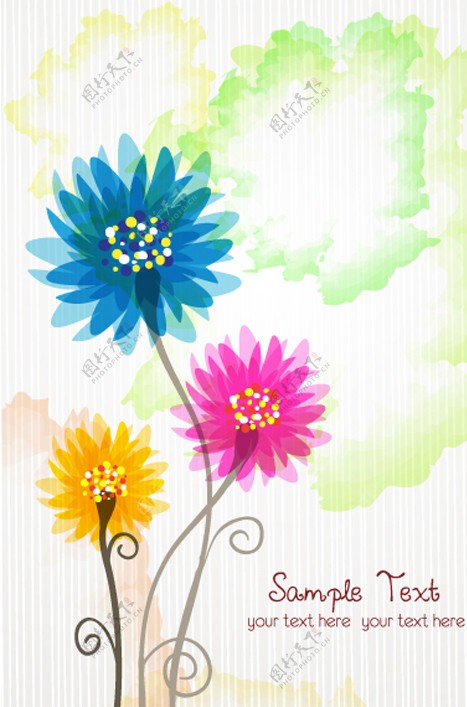 梦幻花朵背景图片