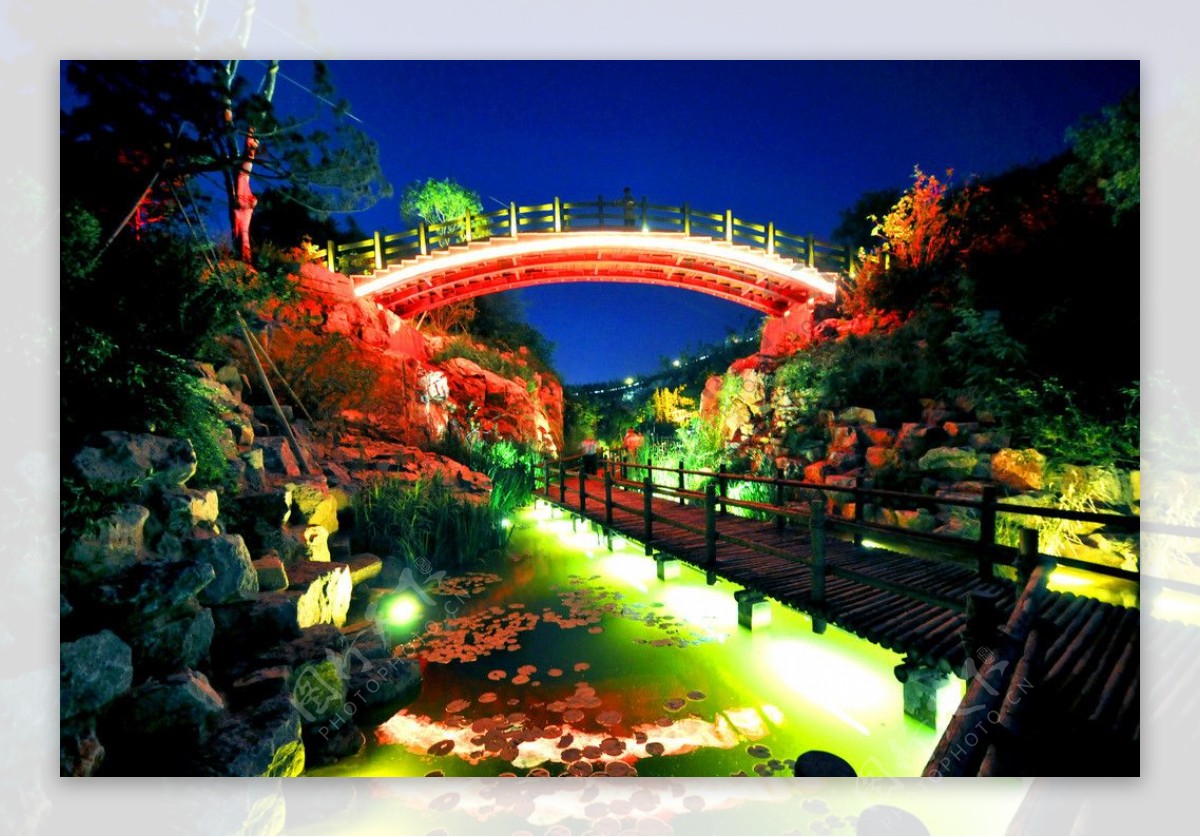 珠山璀璨夜景图片