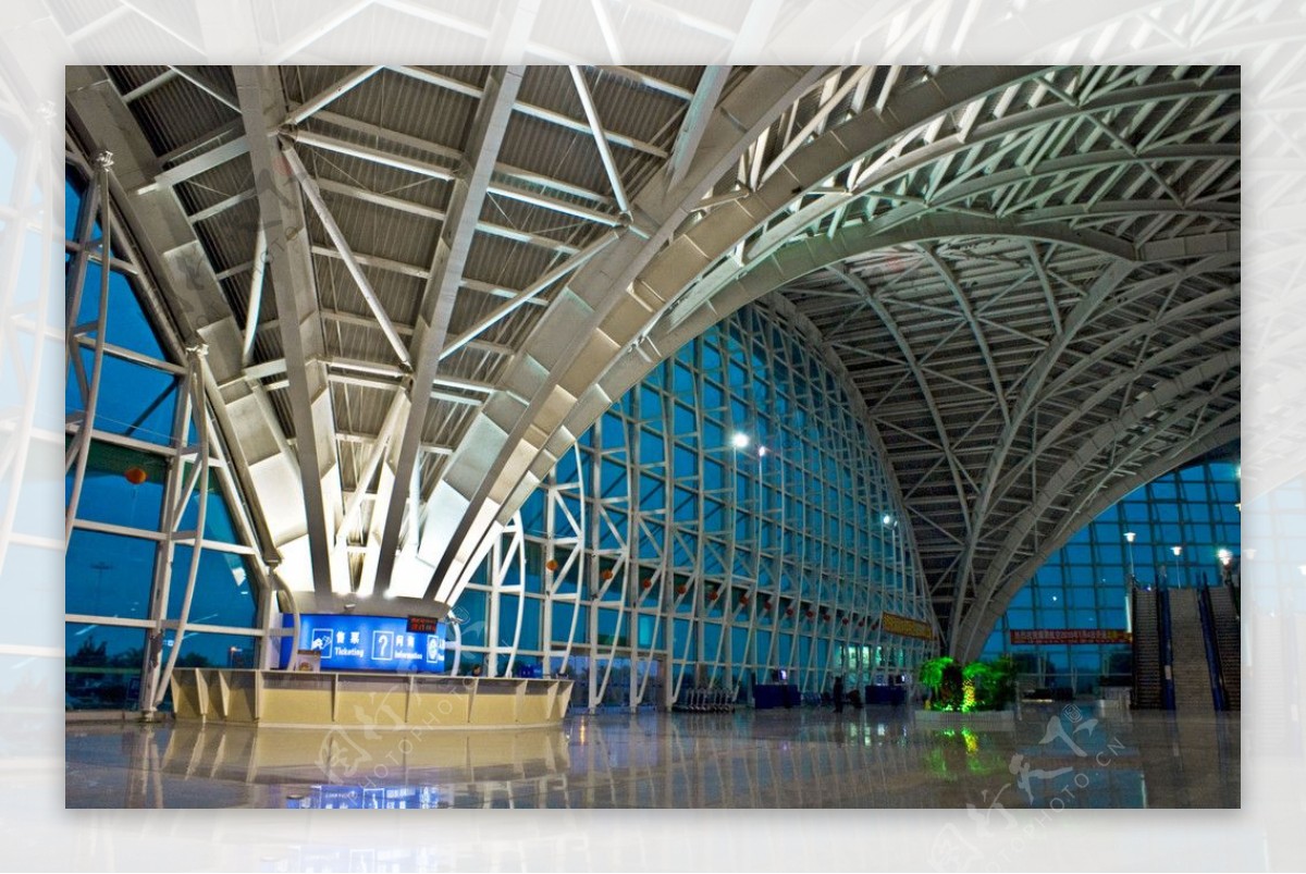 北海福成机场内部框架结构图片