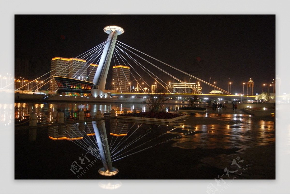 天津赤峰桥夜色图片