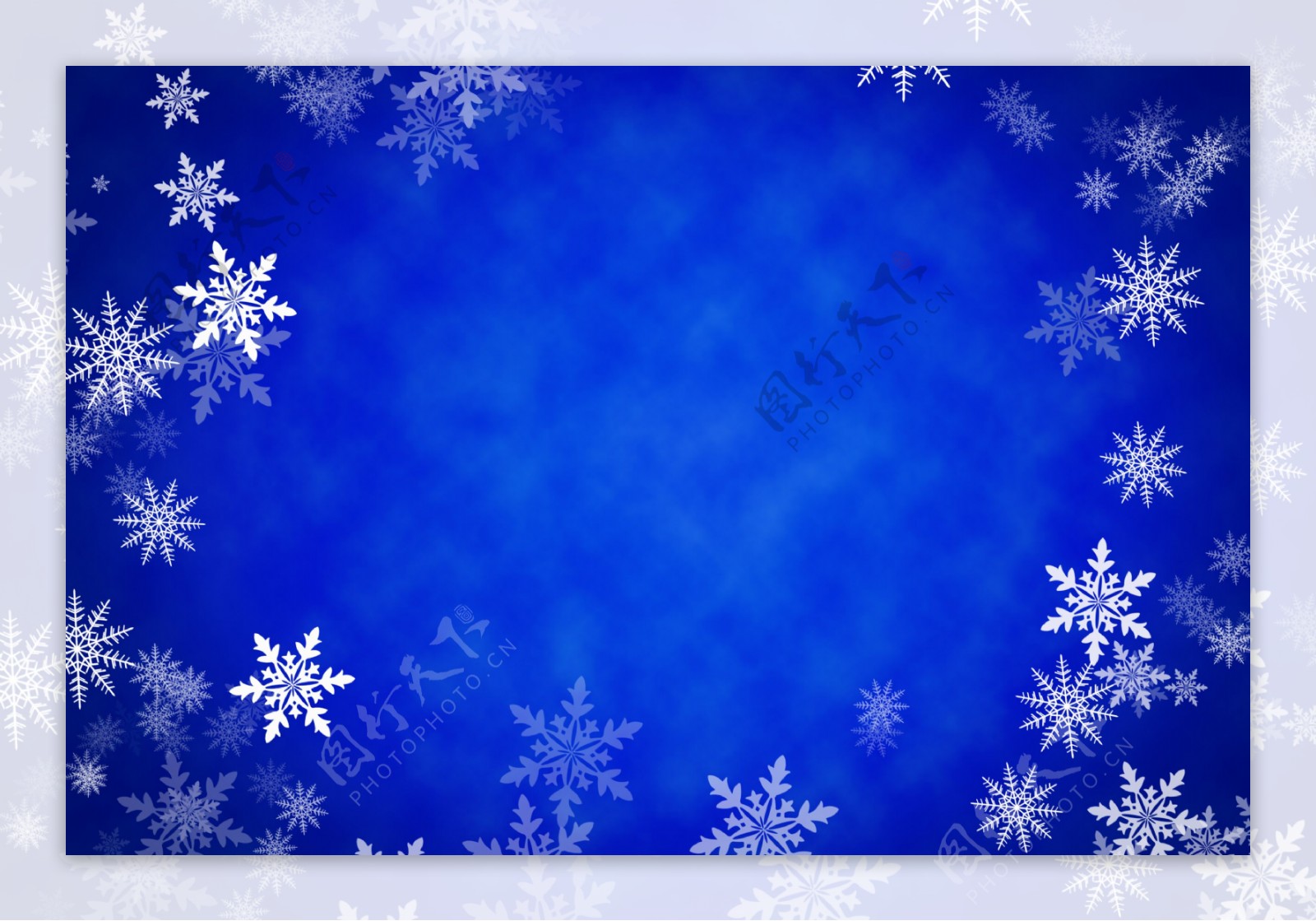 蓝色雪花底纹图片