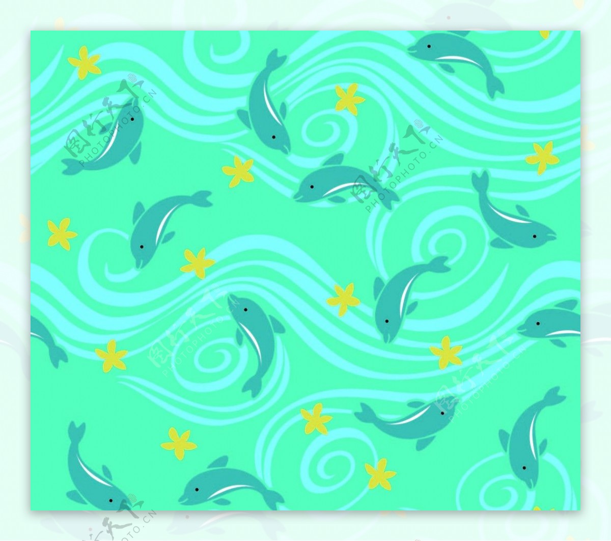 海豚底纹图片
