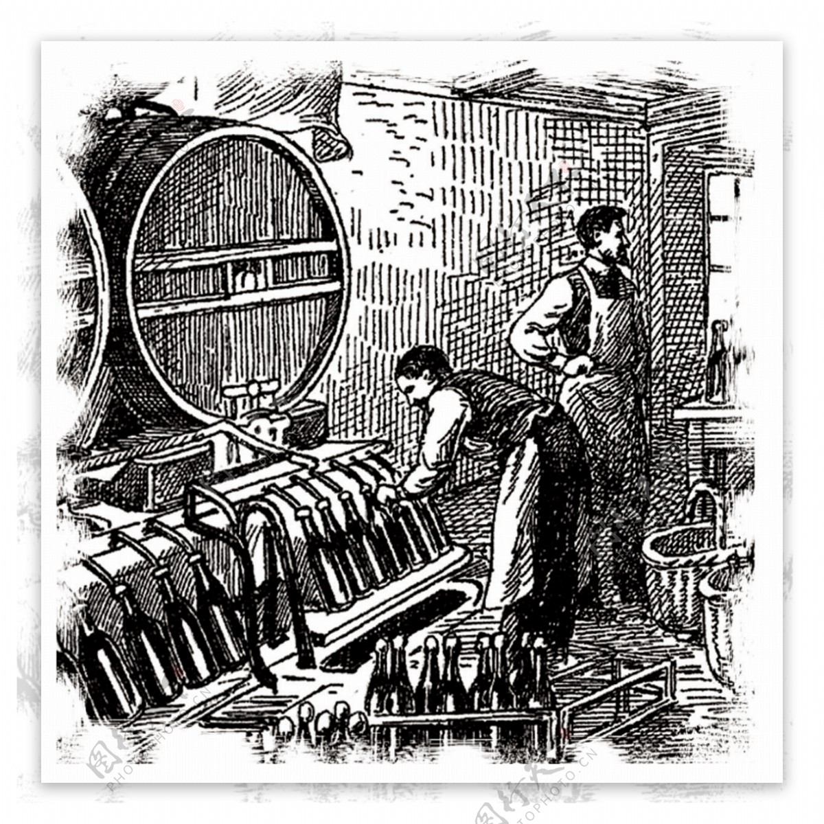 西方酿酒过程图示图片