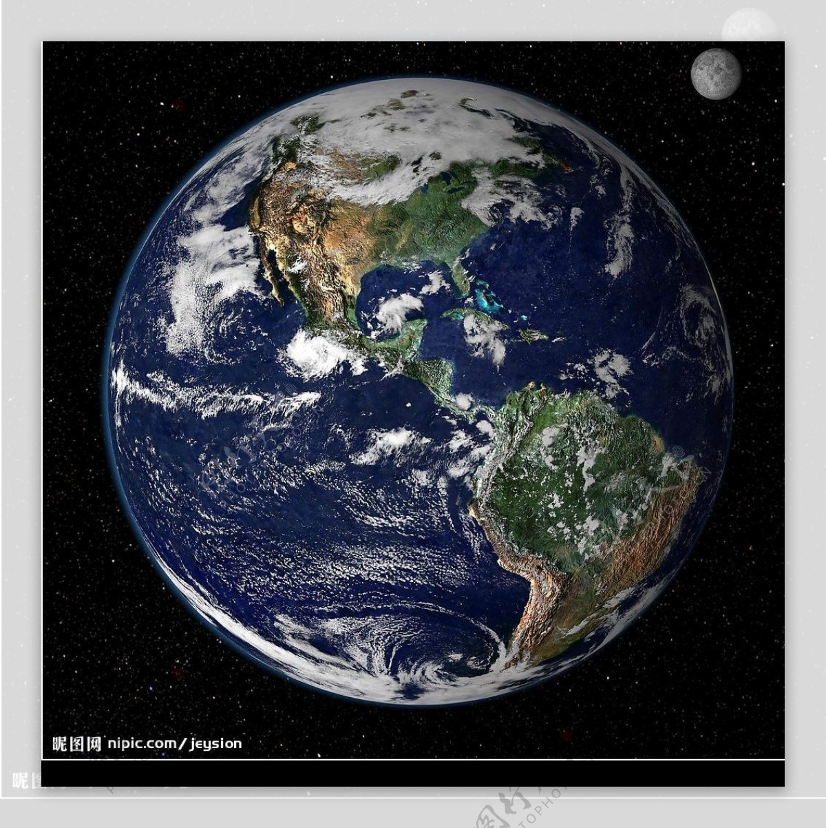 从太空中拍摄的超大地球图片