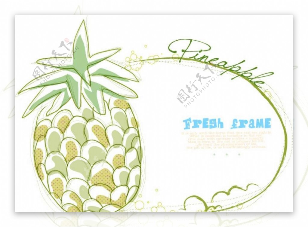 卡通菠萝背景图片