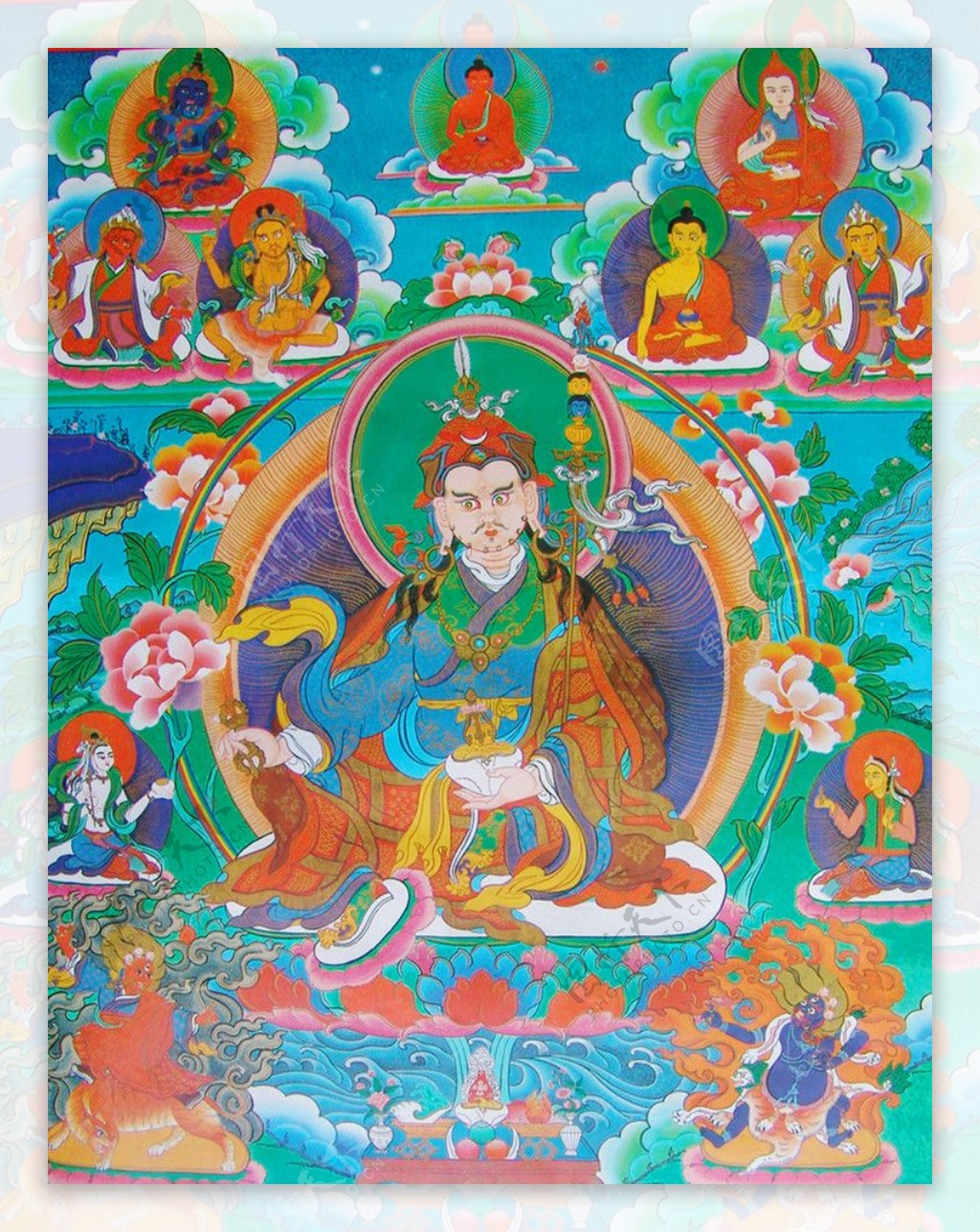 西藏日喀则唐卡佛教佛法佛经佛龛唐卡全大藏族文化08图片