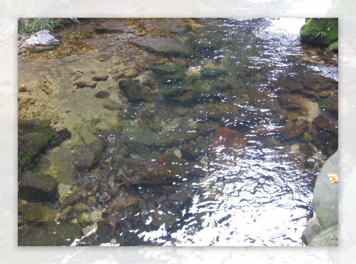 山间溪水图片