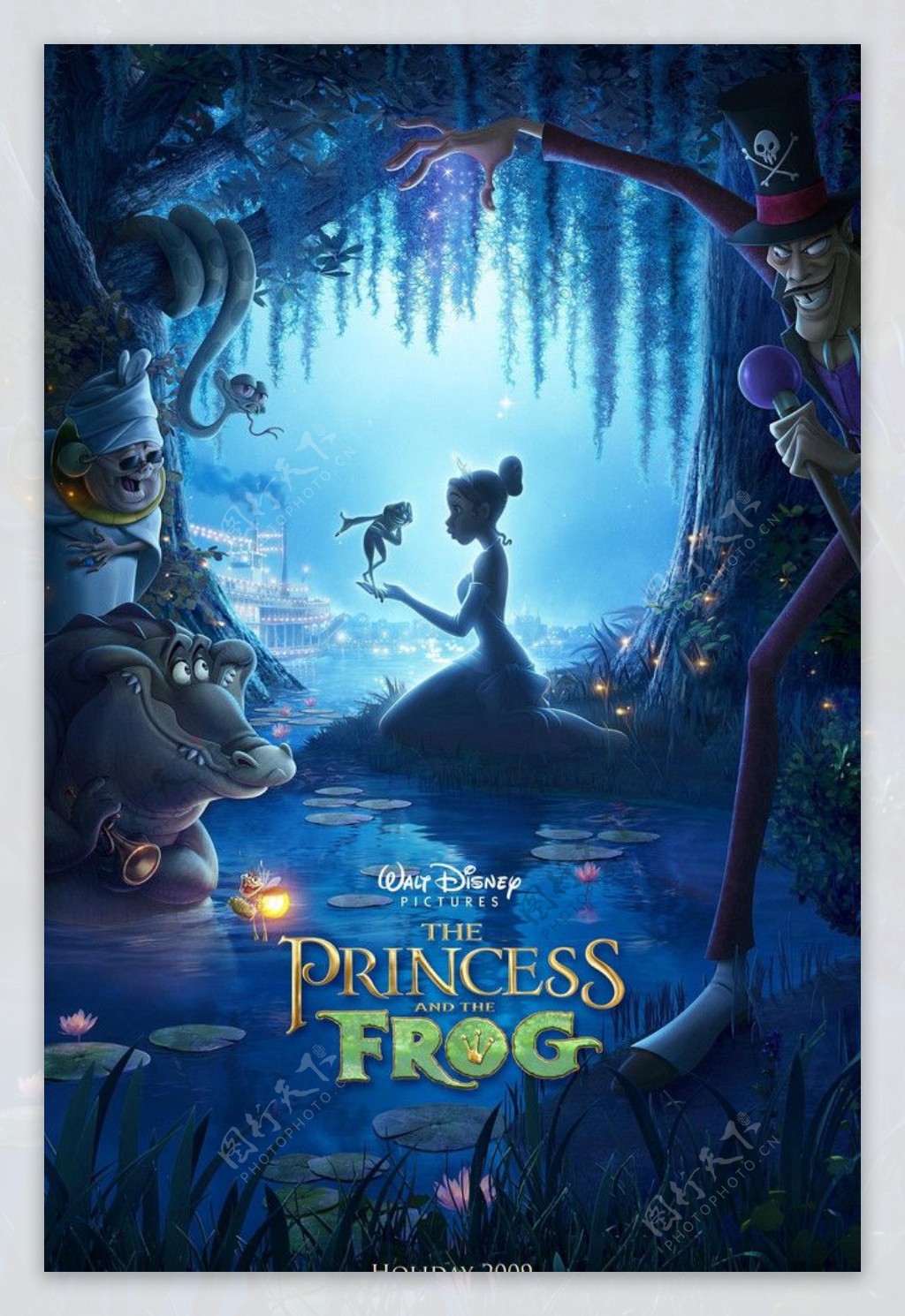公主和青蛙好莱坞动画片高清晰海报图片