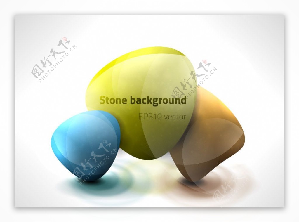 动感彩色石头背景图片