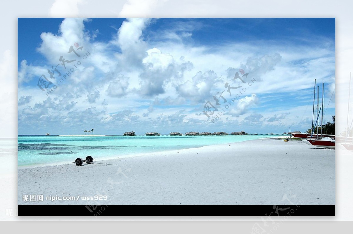 超宽壁纸马尔代夫海滩16图片