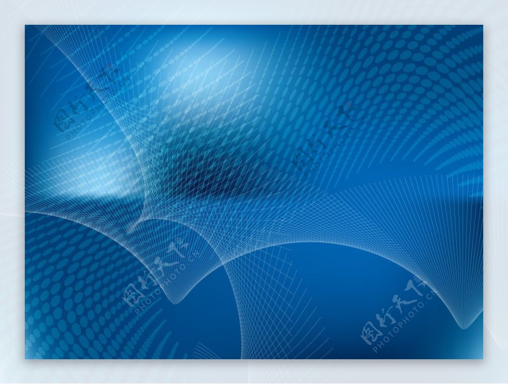 蓝色动感线条圆点商务科技背景图片