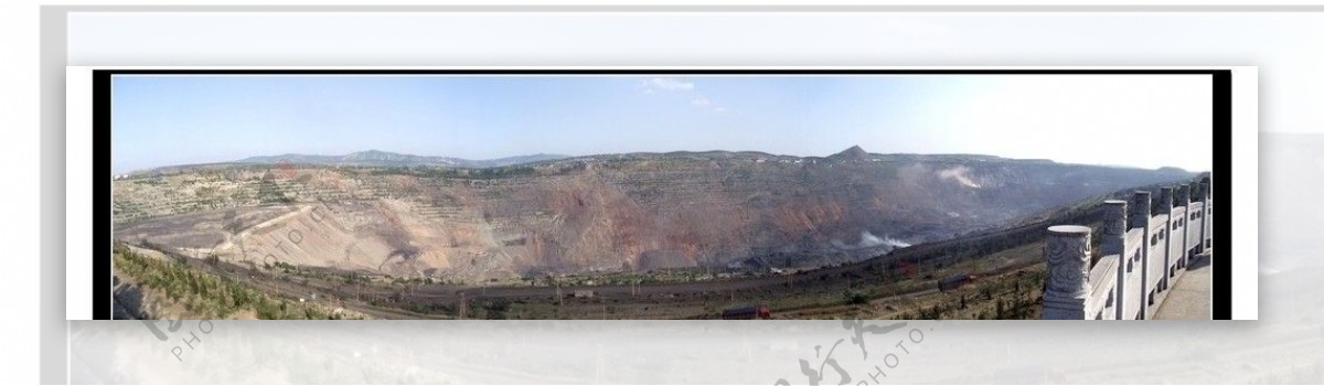 海州露天矿矿坑全景图图片