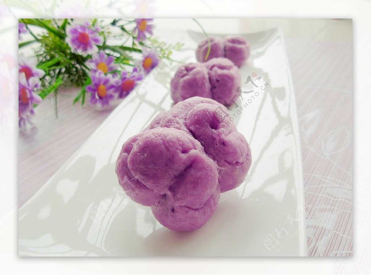 紫薯馒头图片