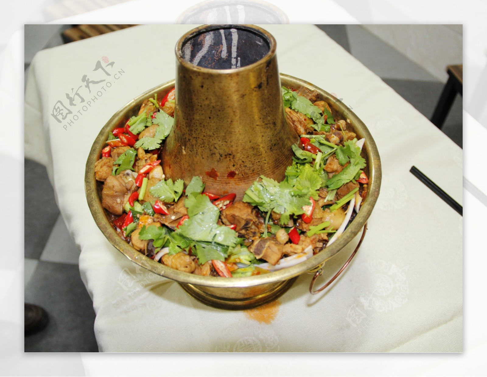 特色铜锅涮菜图片